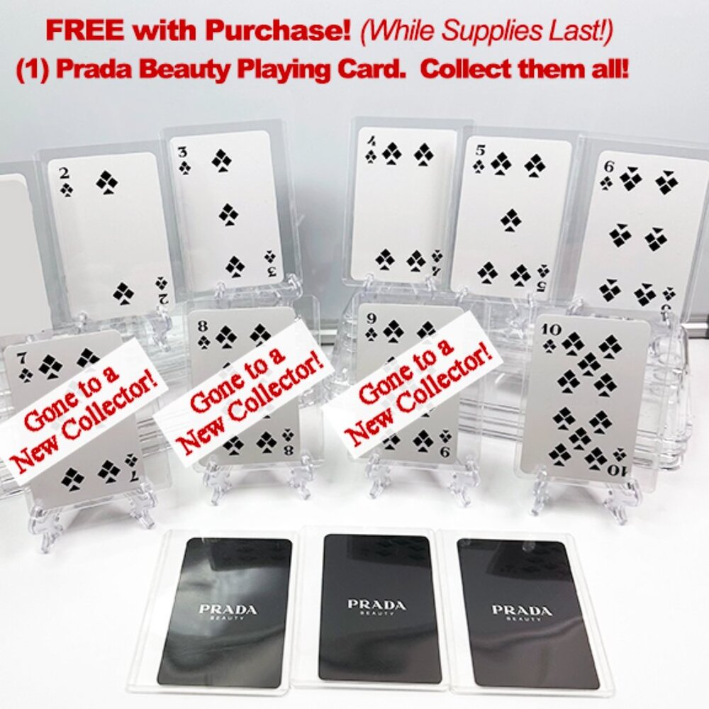 Prada Beauty Playing Cards- Clubs FREE card with any Bundle of 3 items!